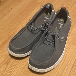 Hurley Men's Charcoal Slip-On Loafers Size 12